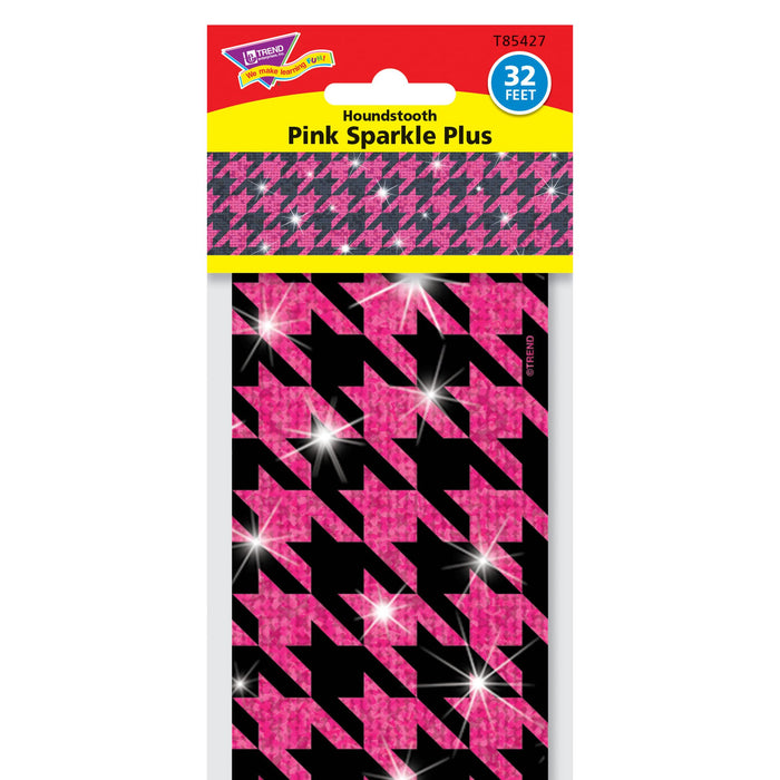 T85427 Border Trimmer Sparkle Houndstooth Pink Package