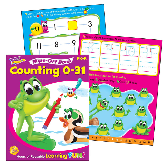 T90882 Learning Fun Pack Wipe Off Book Counting 0 to 31
