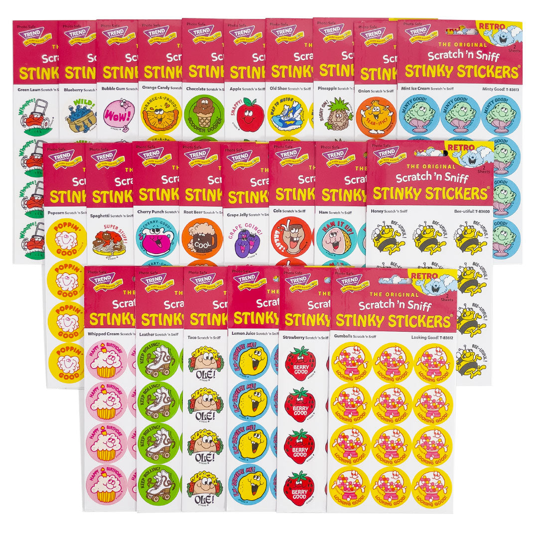 T90942-6-RETRO-Stinky-Stickers-Albums-Collector-Combo-Set