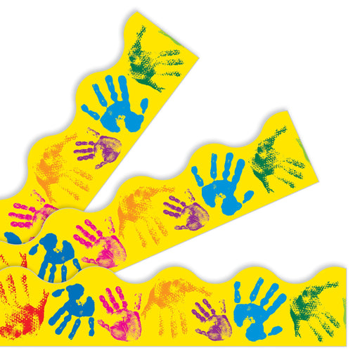 T92002 Border Trimmer Multicolor Hand Prints
