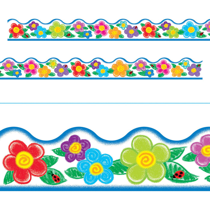 T92146 Border Trimmer Crayon Flowers