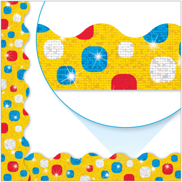 T92419 Border Trimmer Dots Yellow Sparkle