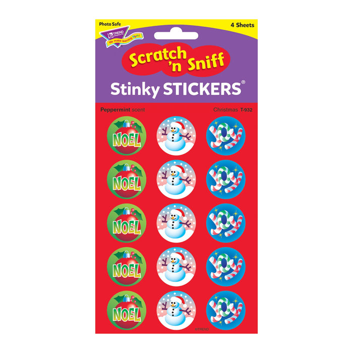 T932 Stickers Scratch n Sniff Peppermint Christmas Package