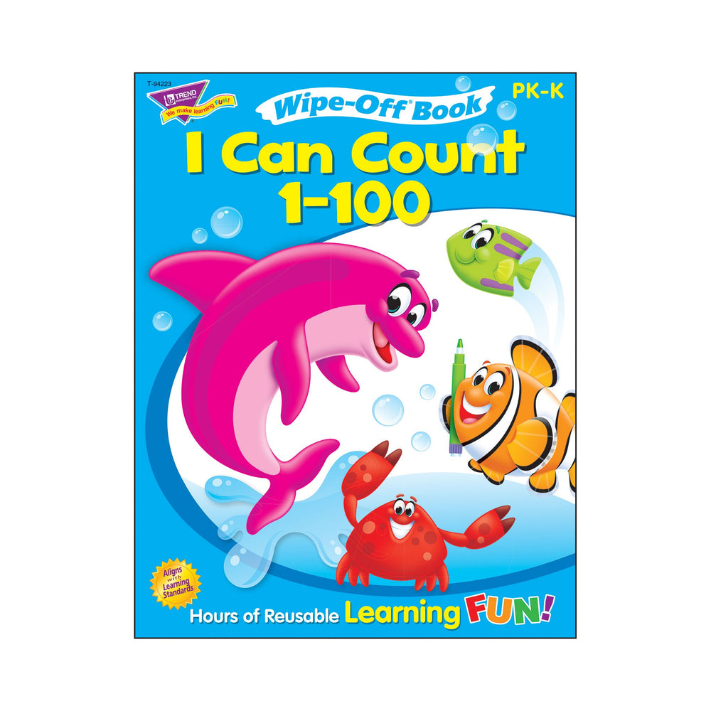 T94223 Wipe Off Book Sea Life Count 1 to 100 Cover